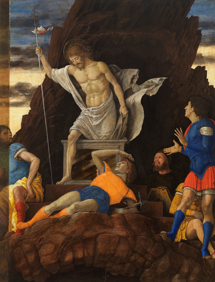 Resurrezione di Cristo di Andrea Mantegna su pregiata carta Amalfi