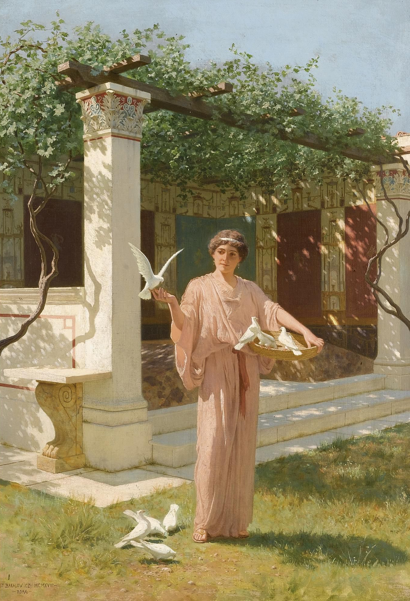 Horace reads in front of Stefano Bakalovich's circle of Maecenas