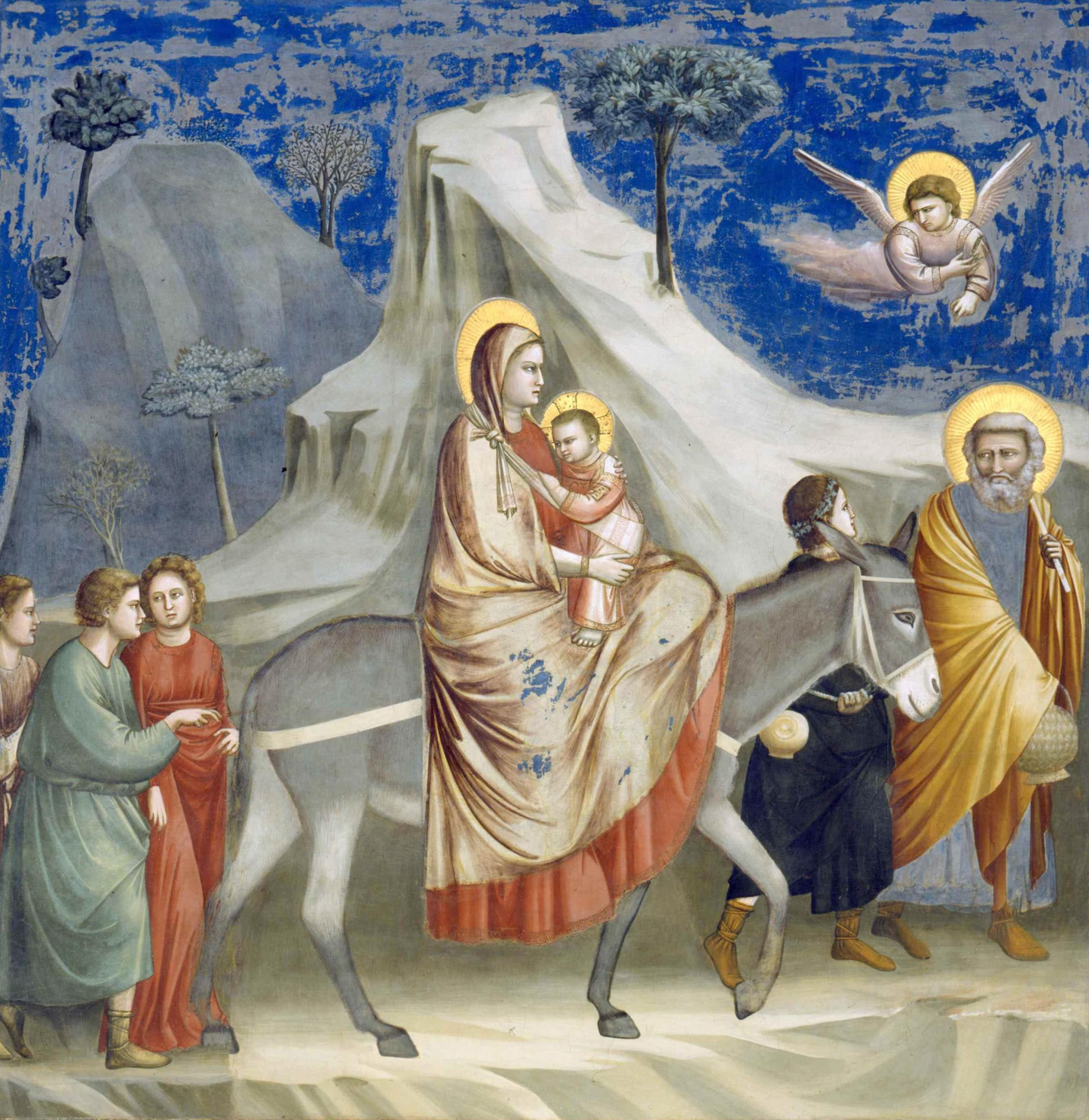 The Flight into Egypt by Giotto on refined Amalfi paper