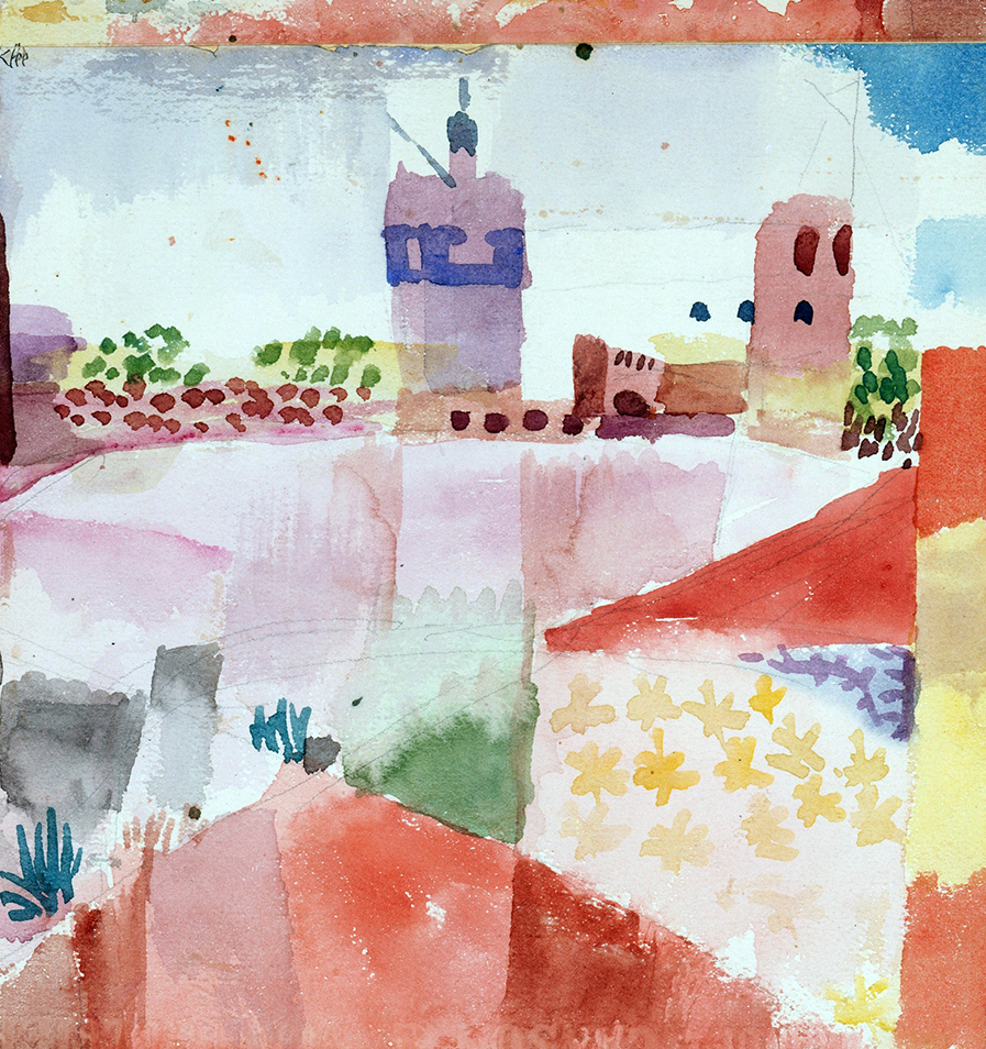 Hammameth con la moschea di Paul Klee su pregiata carta Amalfi