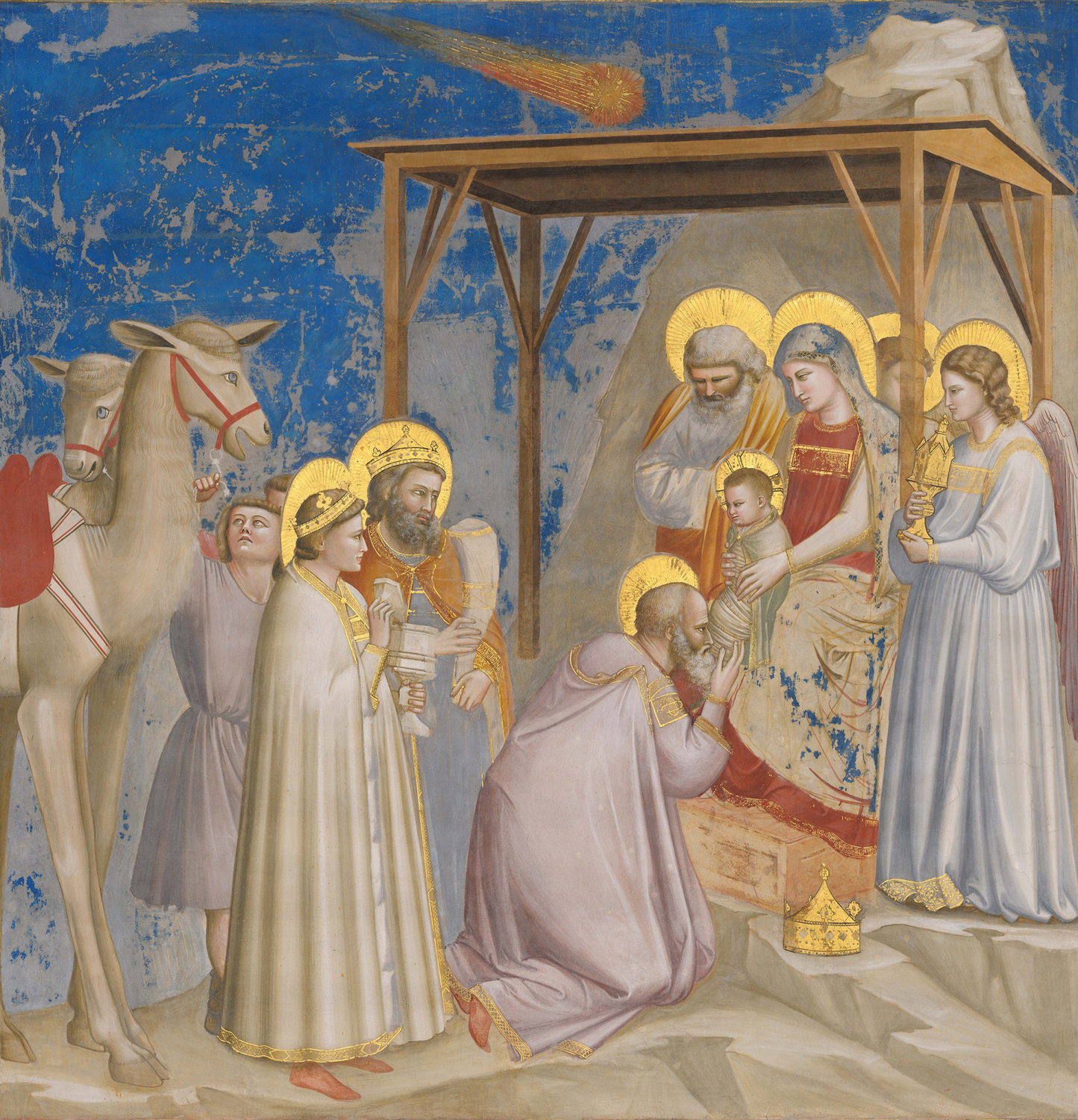 Adoration of the Magi by Giotto on refined Amalfi paper