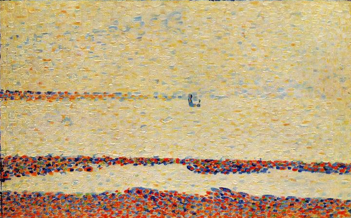 Spiaggia di Gravelines di Georges Seurat su pregiata carta Amalfi