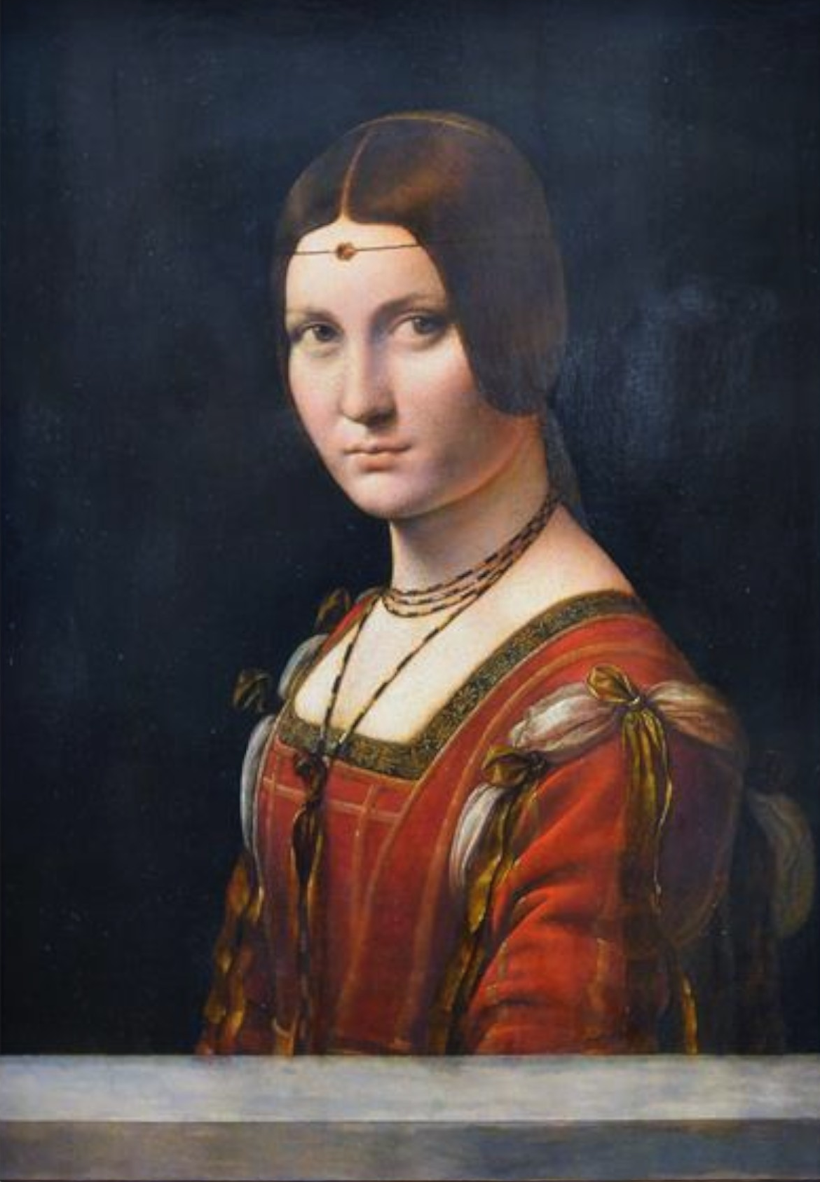La belle ferronnière di Leonardo da Vinci su pregiata carta Amalfi