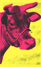 Cow wallpaper di Andy Warhol su pregiata carta Amalfi