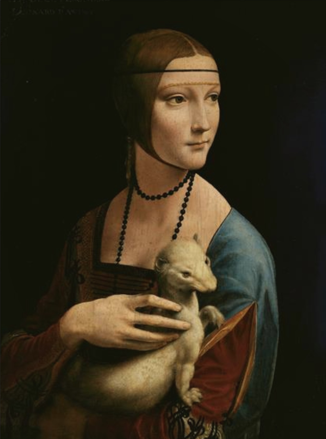 Leonardo da Vinci's Lady with an Ermine on fine Amalfi paper