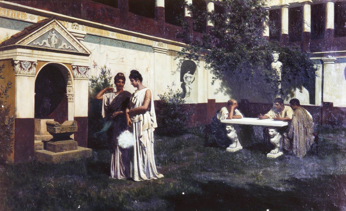 Gli ultimi raggi di sole nell'atrio di Stefan Bakalowicz su pregiata carta Amalfi