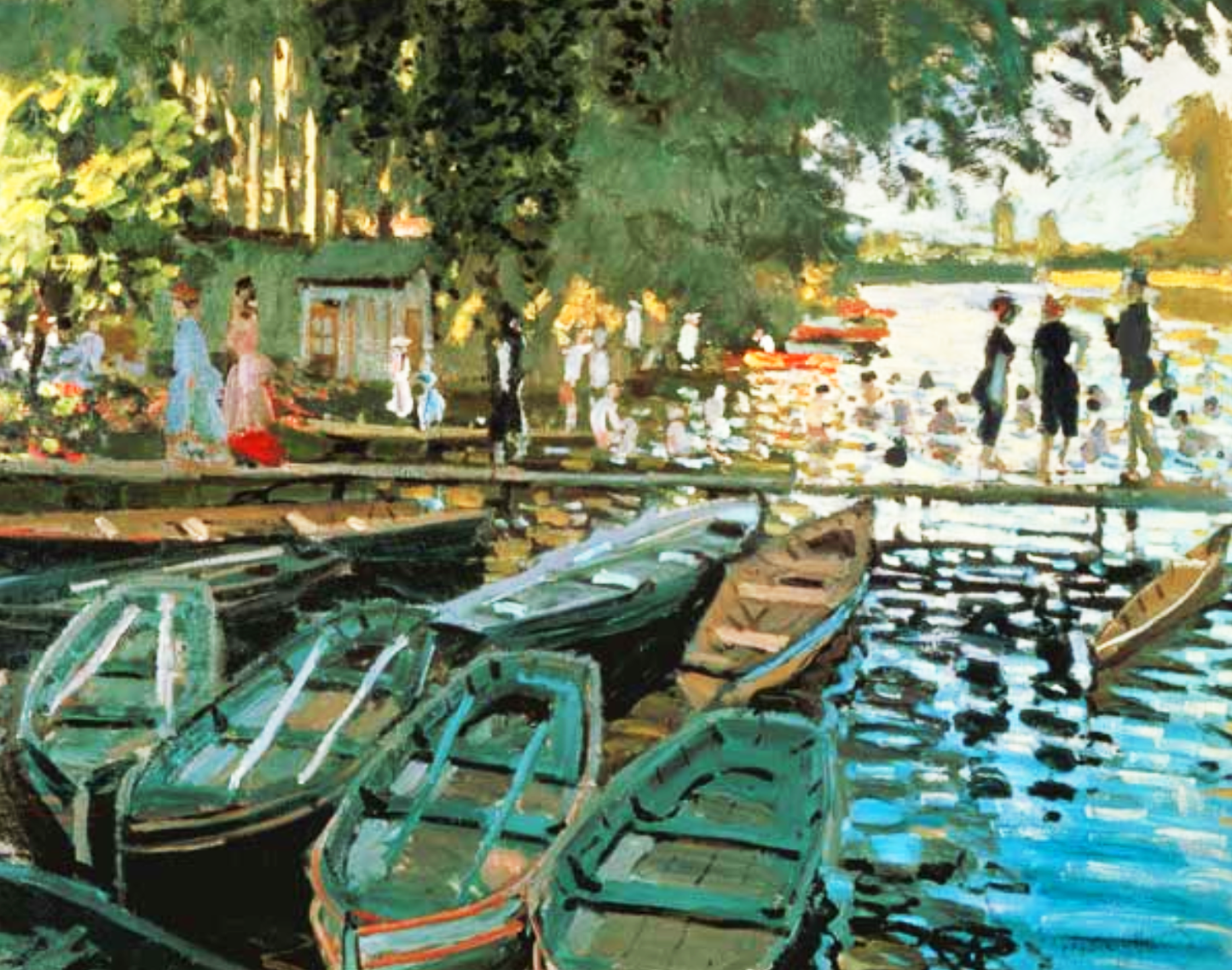 La Grenouillère di Claude Monet su pregiata carta Amalfi