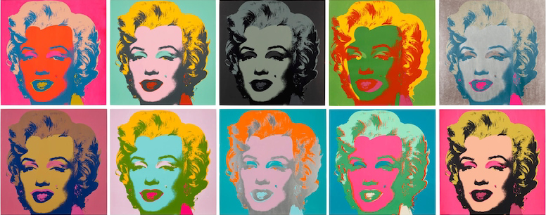 Marylin Monroe portfolio di Andy Warhol su pregiata carta Amalfi