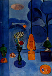 La finestra blu di Henri Matisse su pregiata carta Amalfi