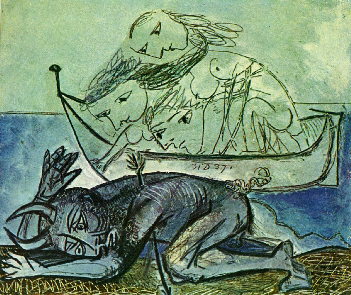 Il Minotauro ferito di Pablo Picasso su pregiata carta Amalfi