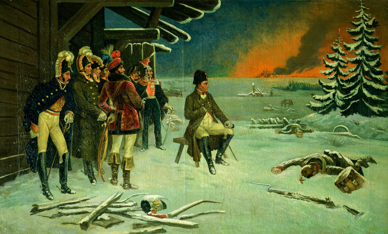 Napoleone a Maly Yaroslavets di Stefan Bakalowicz su pregiata carta Amalfi