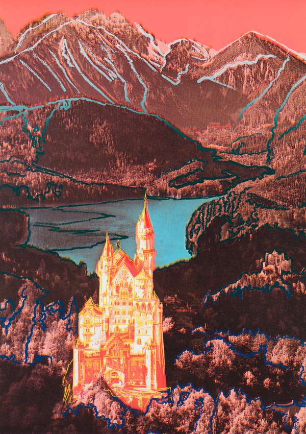 Neuschwanstein di Andy Warhol su pregiata carta Amalfi