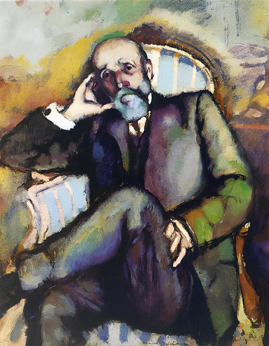 Ritratto del padre di Marcel Duchamp su pregiata carta Amalfi