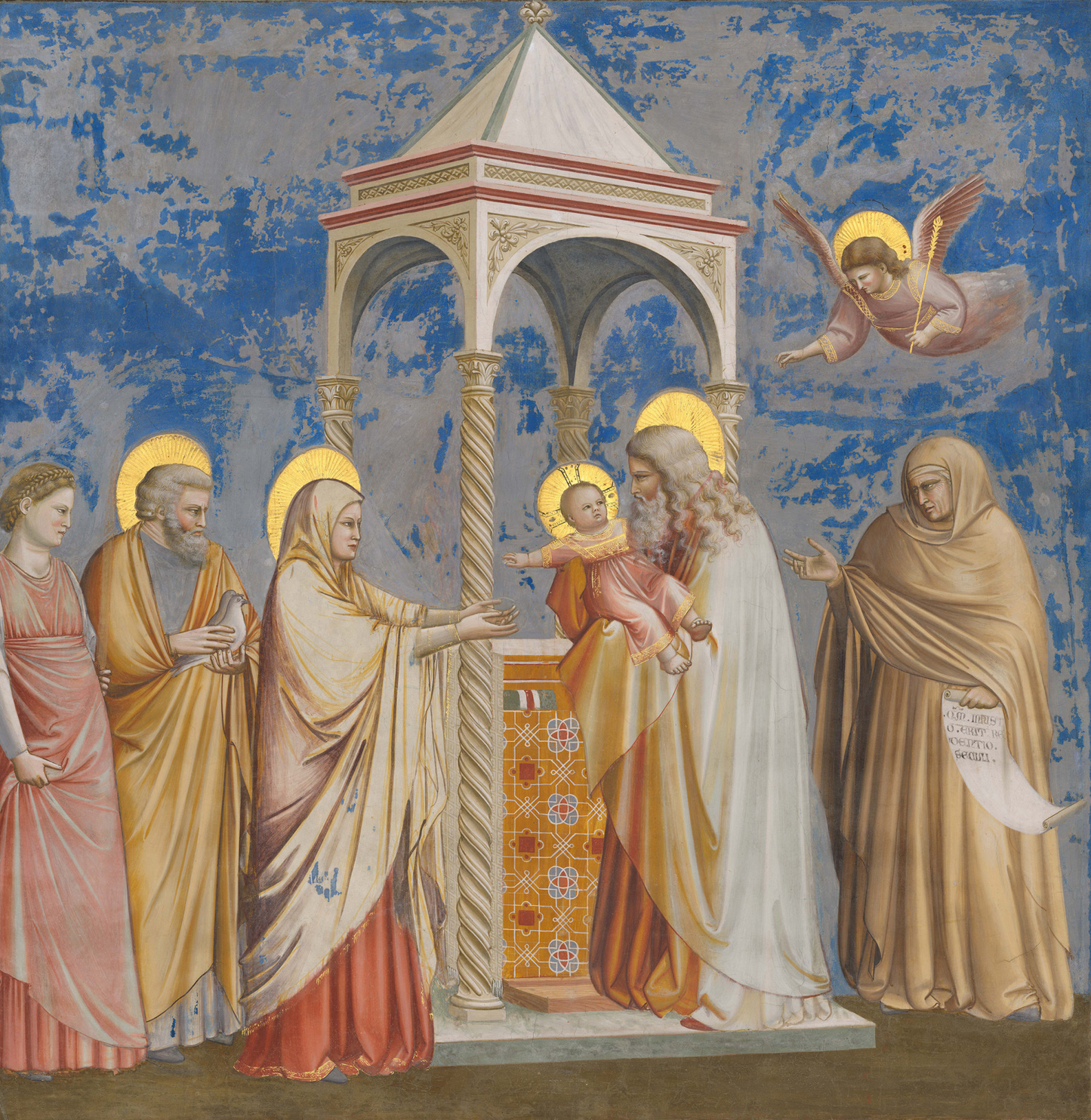 Presentation of Jesus at the Temple by Giotto on refined Amalfi paper