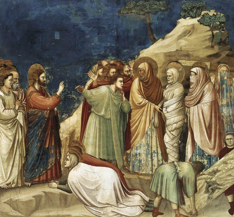 Raising of Lazarus by Giotto on fine Amalfi paper
