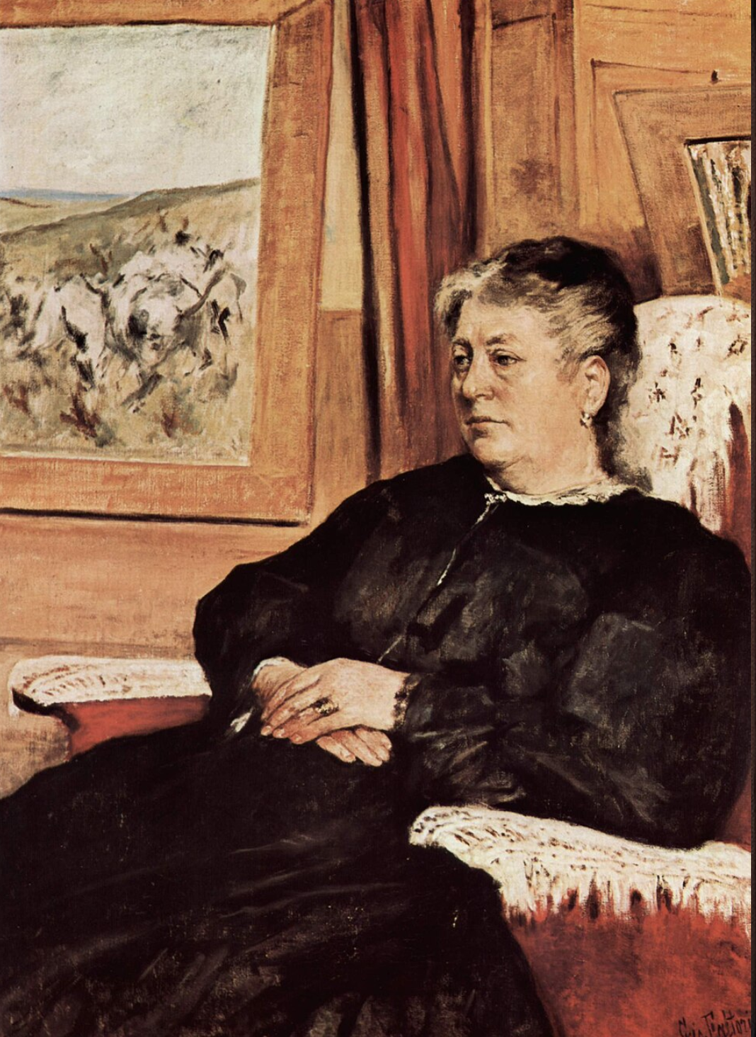 Ritratto della terza moglie di Giovanni Fattori su pregiata carta Amalfi