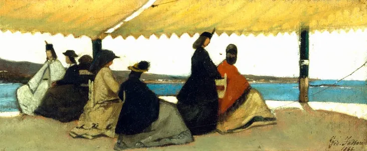 La rotonda dei Bagni Palmieri di Giovanni Fattori su pregiata carta Amalfi
