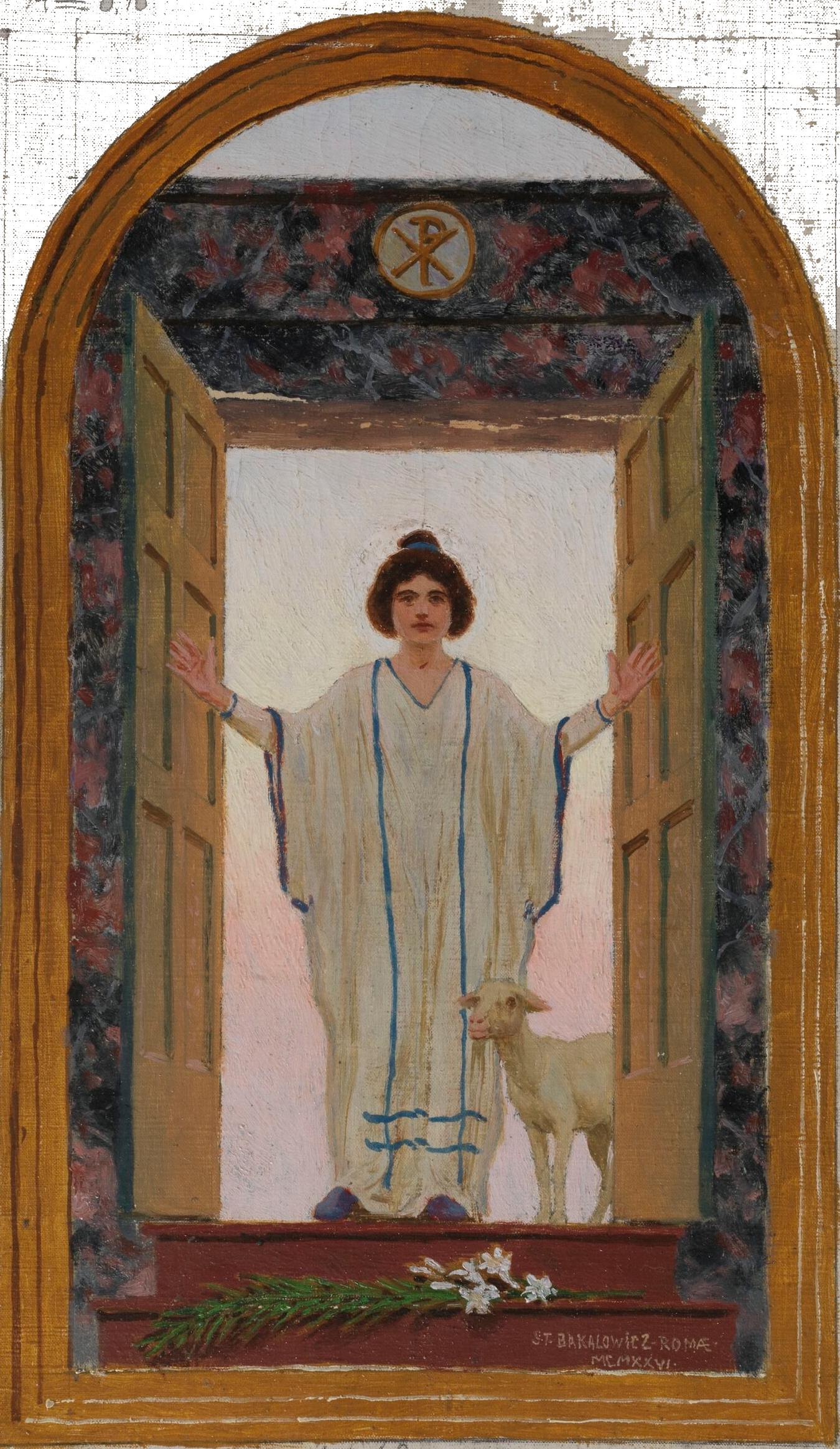 Horace reads in front of Stefano Bakalovich's circle of Maecenas