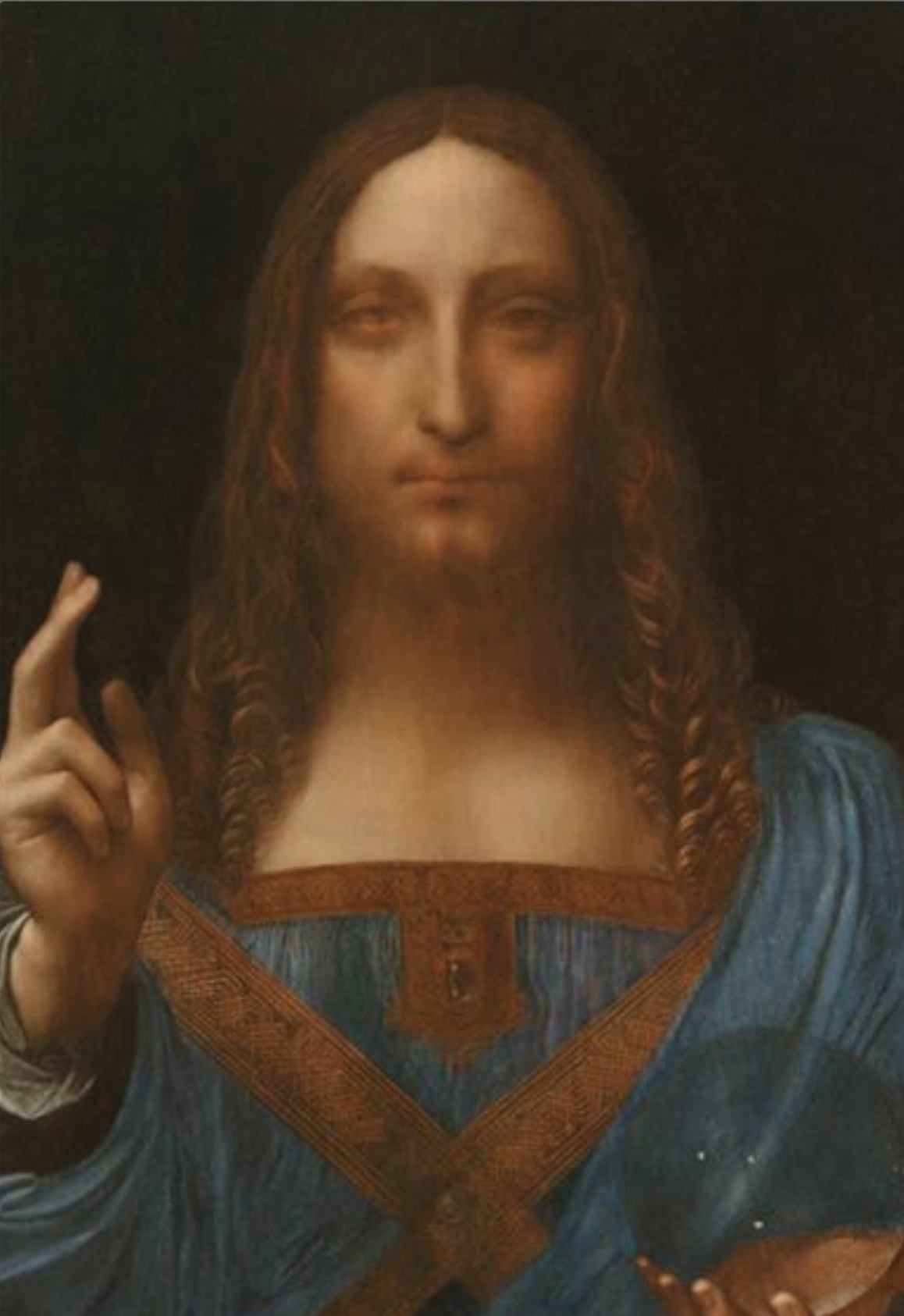 Salvator Mundi di Leonardo da Vinci su pregiata carta Amalfi