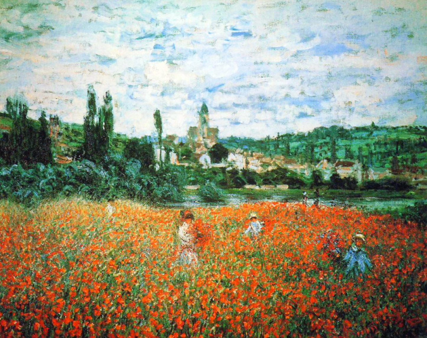 Poppy Field at Vètheuil, painting by Claude Monet