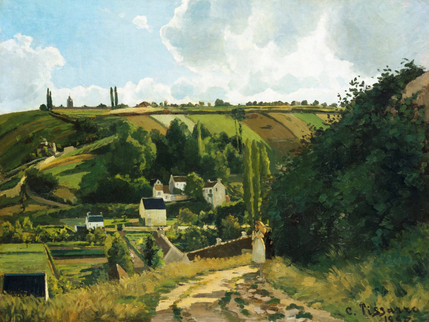 Collina di Jalais, Pontoise di Camille Pissarro su pregiata carta Amalfi