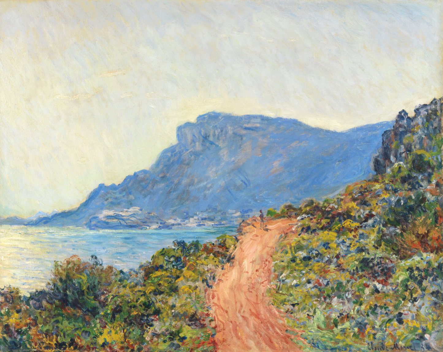 Le corniche vicino a Monaco di Claude Monet su pregiata carta Amalfi
