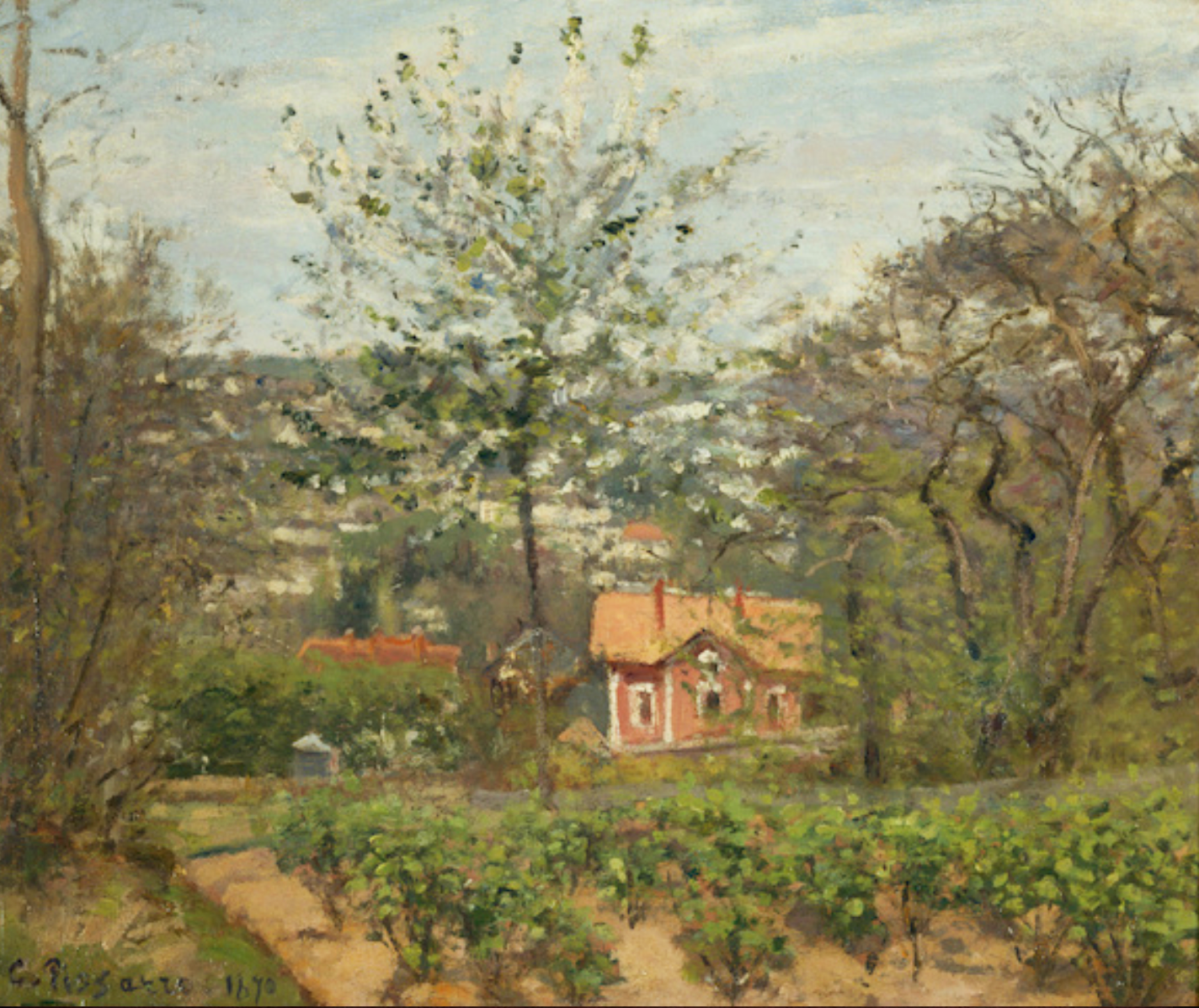 Le Chalet, la Maison Rose di Camille Pissarro su pregiata carta Amalfi