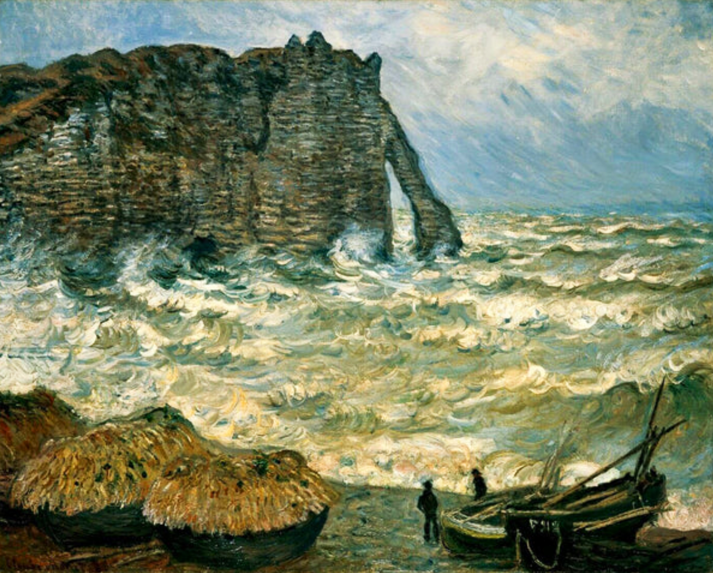 Nuvole di tempesta, Etretat di Claude Monet su pregiata carta Amalfi