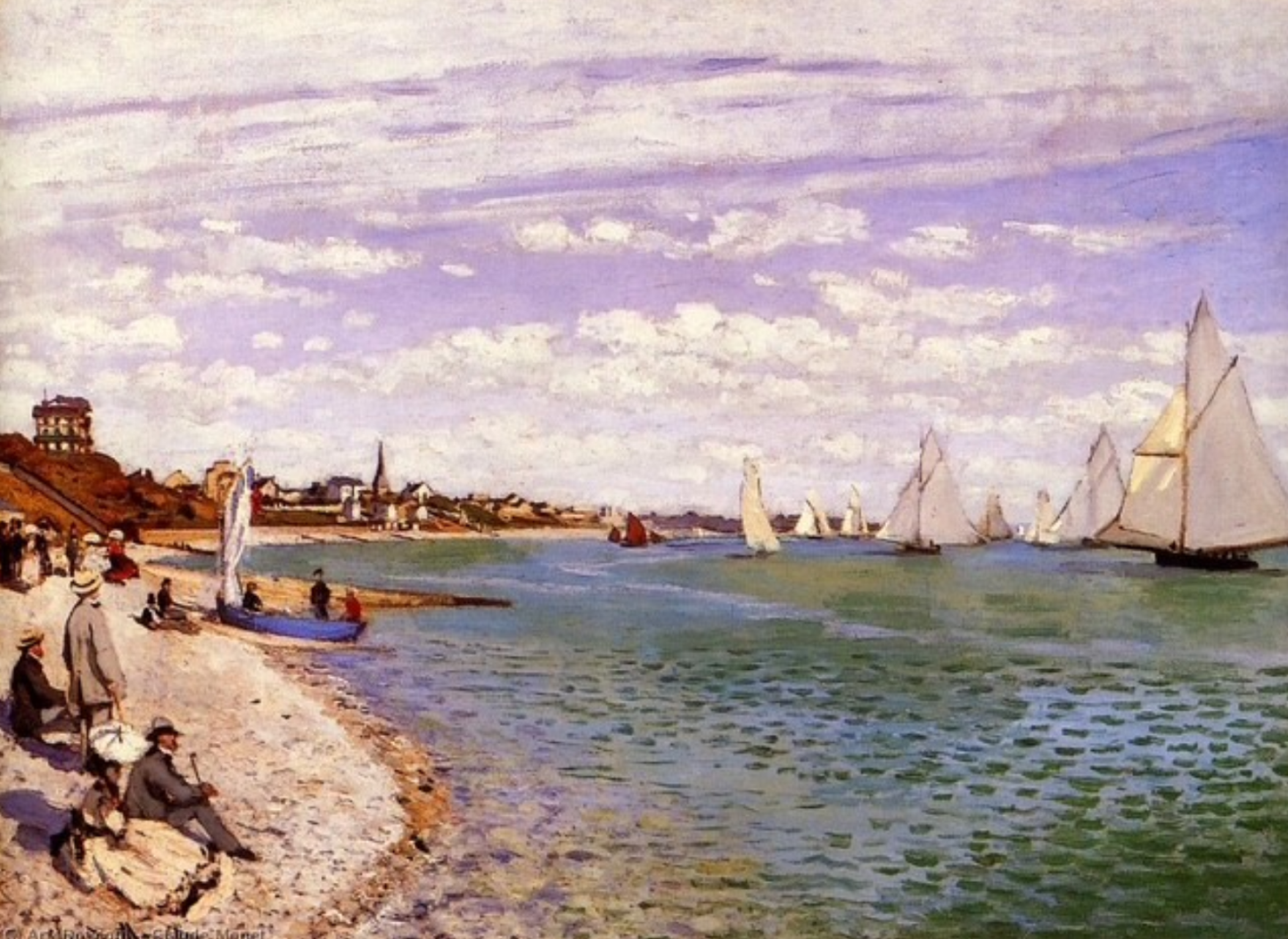 Regate a Saint Adresse di Claude Monet su pregiata carta Amalfi