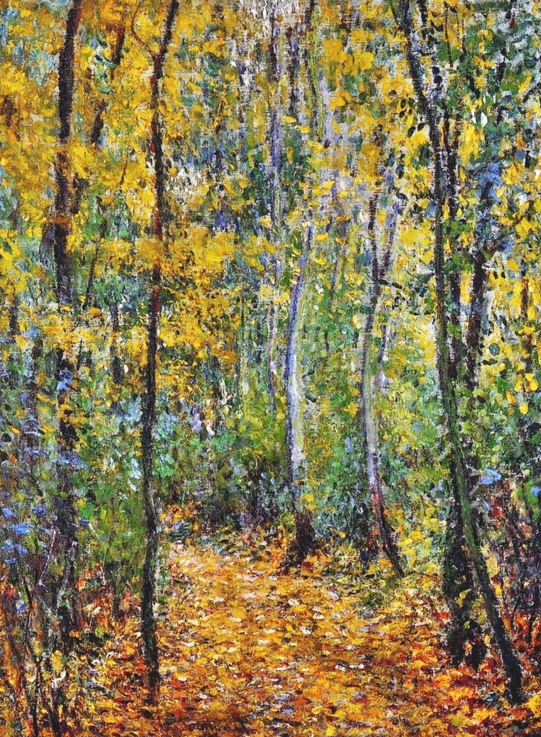 Sentieri nel bosco di Claude Monet su pregiata carta Amalfi