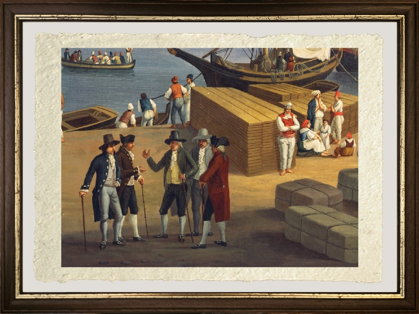 (dettaglio) dalla Veduta del Porto di Messina dal Palazzo del Senato - Jakob-Philipp Hackert