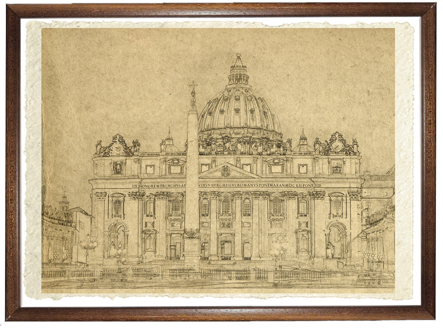 Disegno frontale di San Pietro