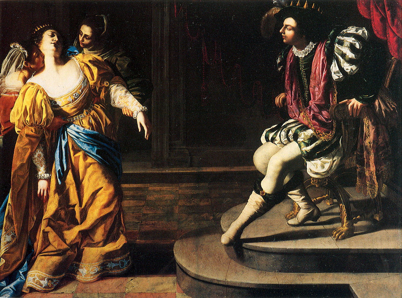 Ester e Assuero di Artemisia Gentileschi su pregiata carta Amalfi