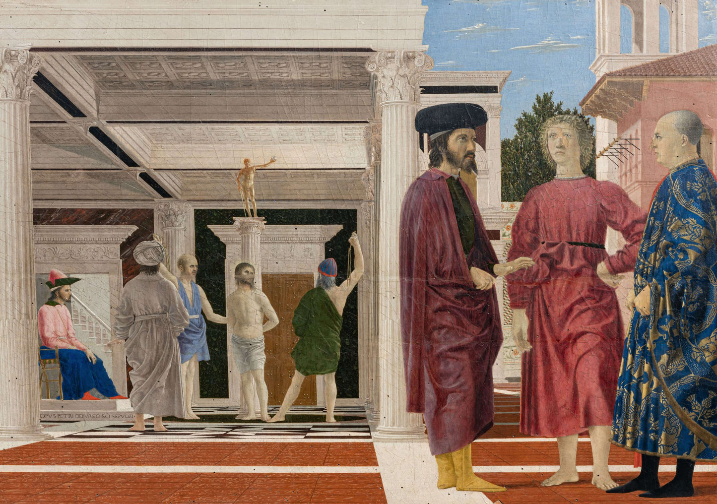 La flagellazione di Cristo - Piero della Francesca su carta Amalfi