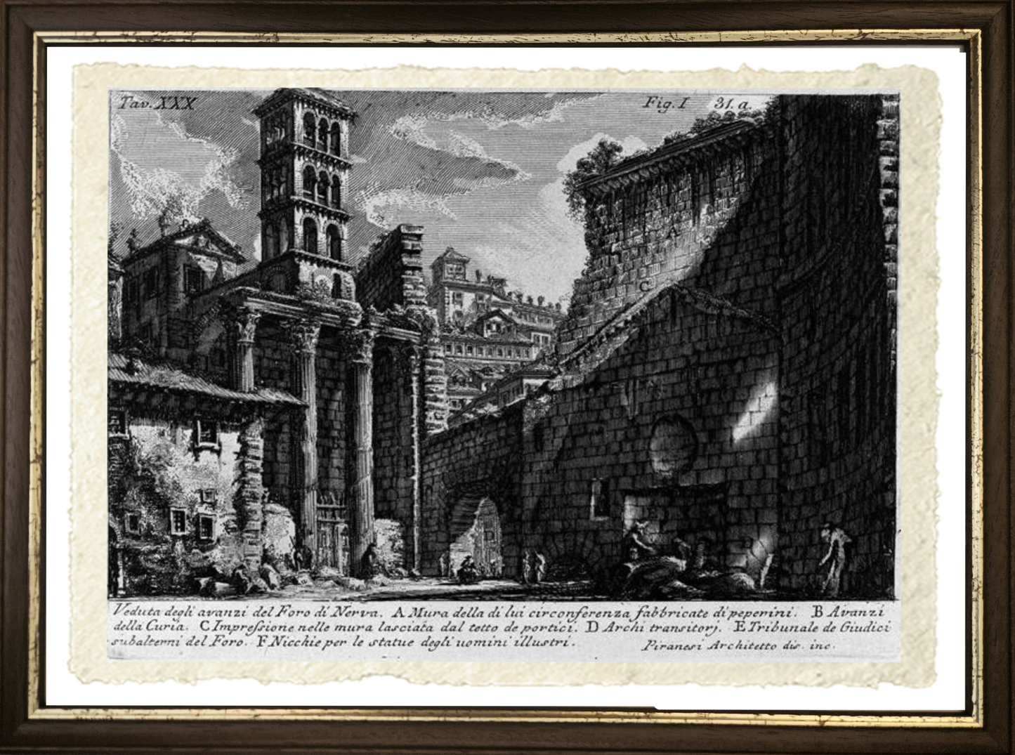 Foro di Nerva, riproduzione di Giovanni Battista Piranesi