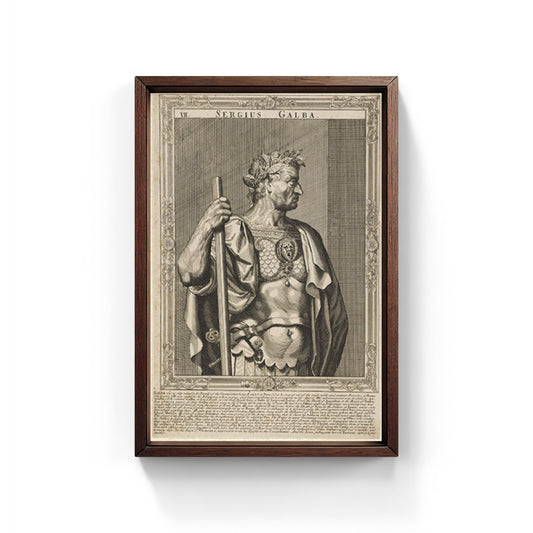 Galba, emperor of Rome. Line engraving by A. Sadeler