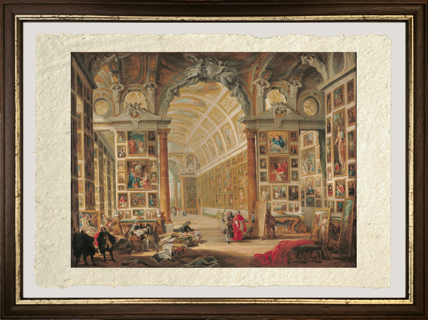 La Galleria del Cardinale Gonzaga a Roma di Pannini con cornice