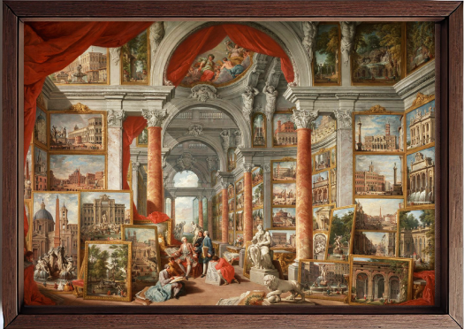 Galleria di quadri con vedute della Roma moderna, Giovanni Paolo Pannini