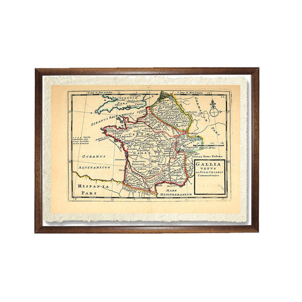 Mappa della Gallia di Giulio Cesare - Commentarii