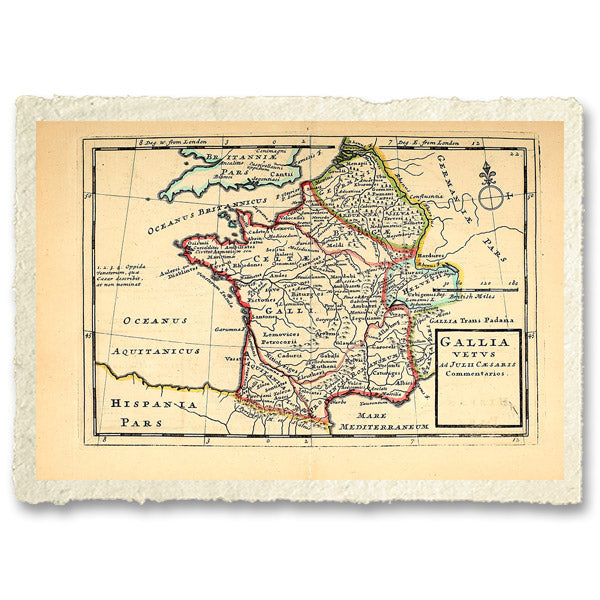 Mappa della Gallia di Giulio Cesare - Commentarii