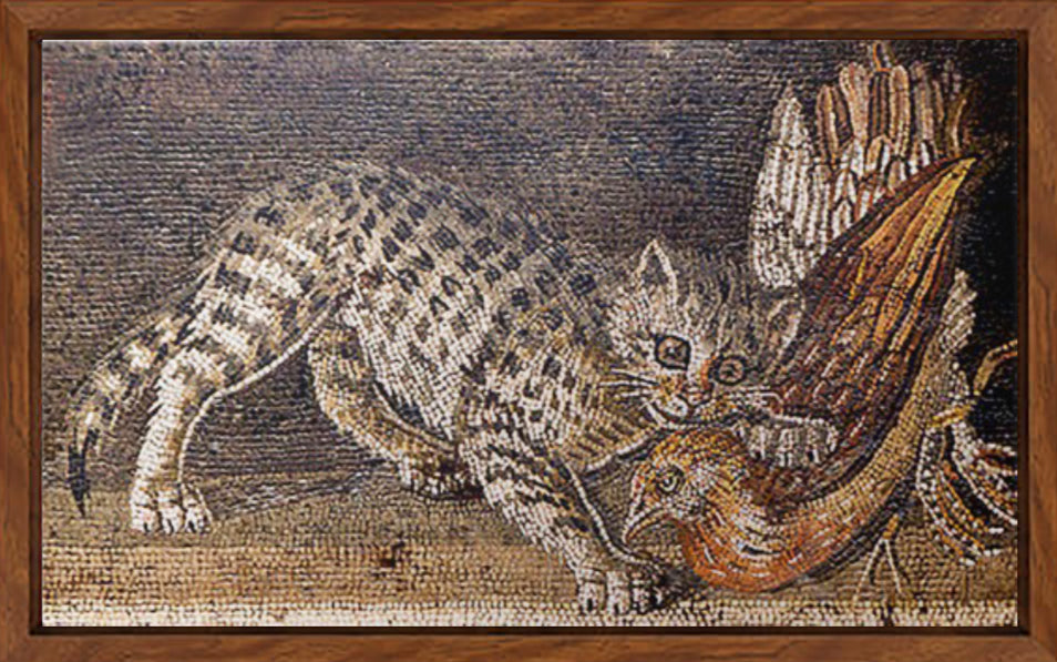 Gatto nell'antica Roma - Gatto cattura preda
