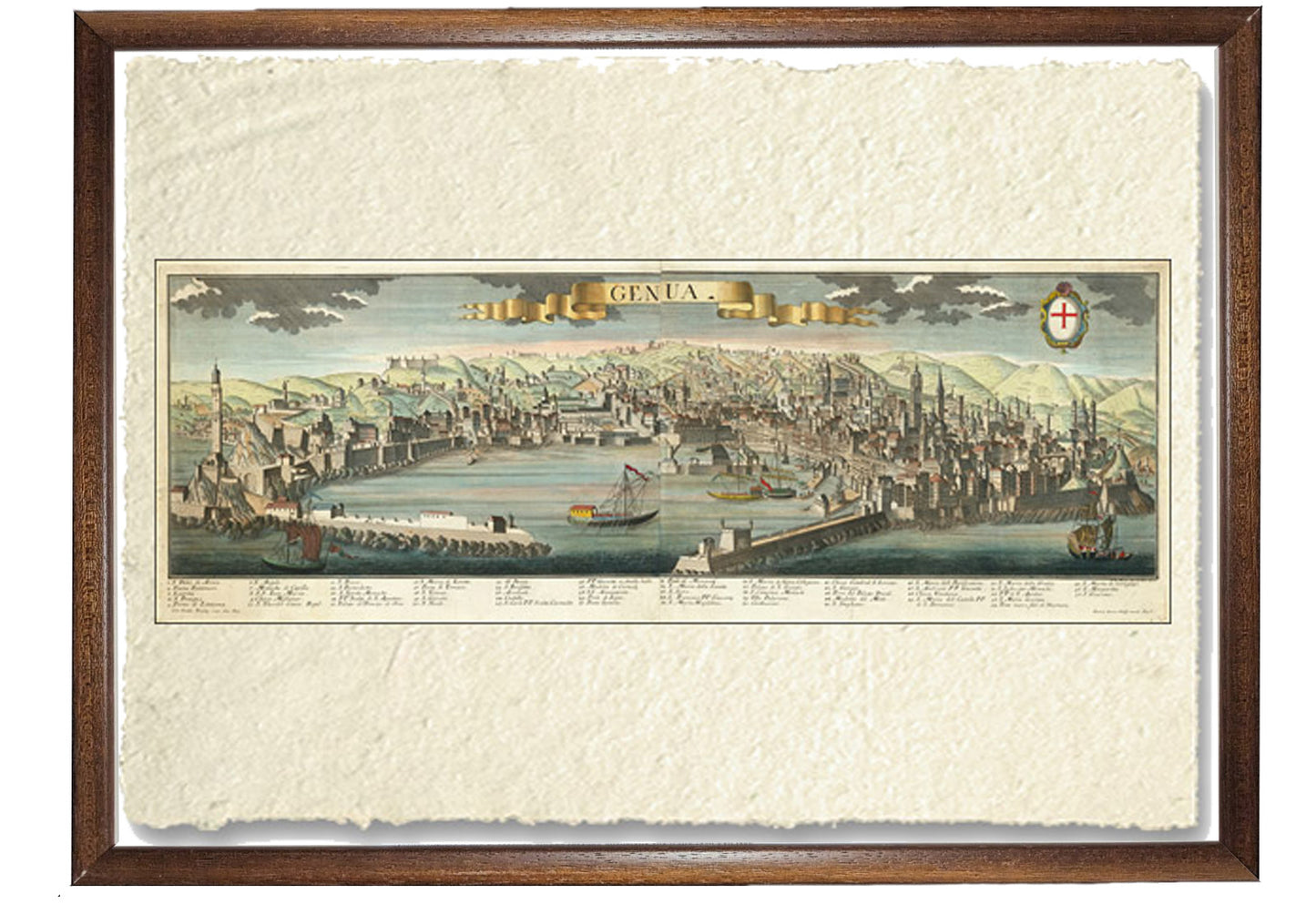 Map of Genoa by Friederich Bernhard Werner