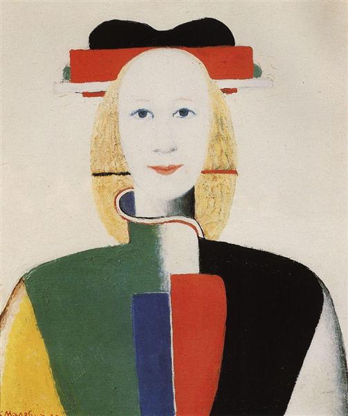 Girl with a comb in her hair di Kazmir Malevich su pregiata carta Amalfi