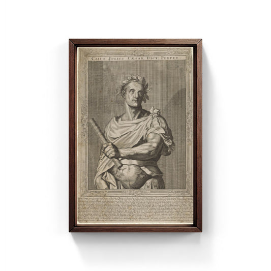 Julius Caesar, emperor of Rome. Line engraving by A. Sadeler