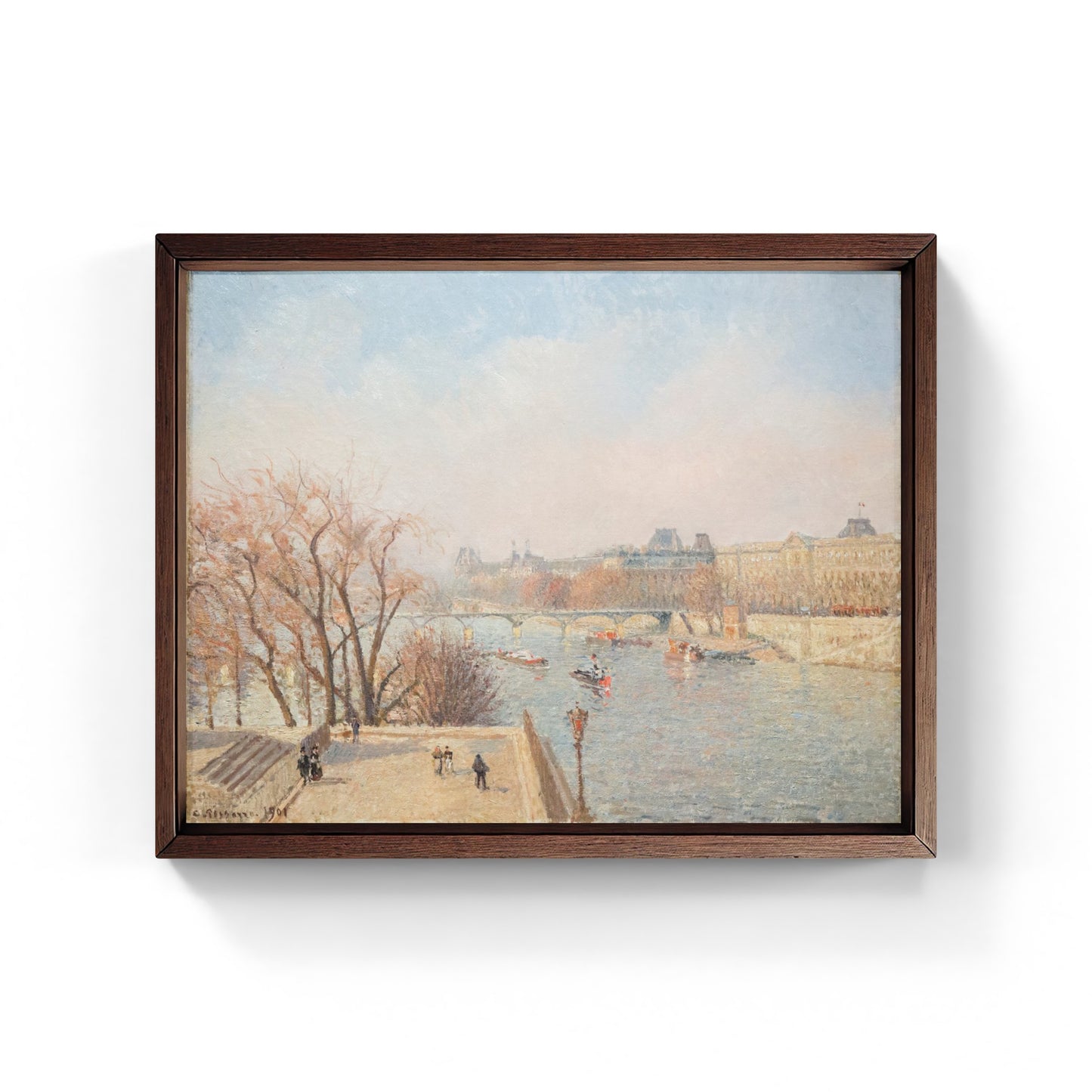 The Louvre, Morning, Spring by Camille Pissarro