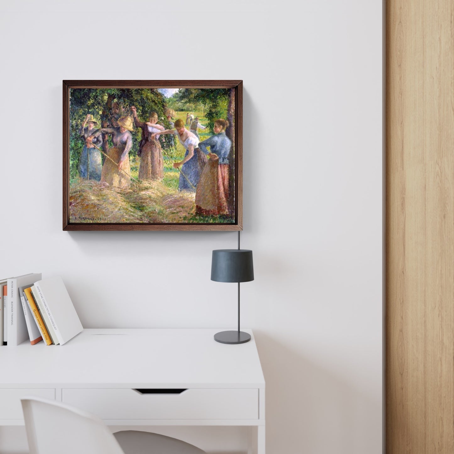 Il raccolto del fieno a Éragny di Camille Pissarro
