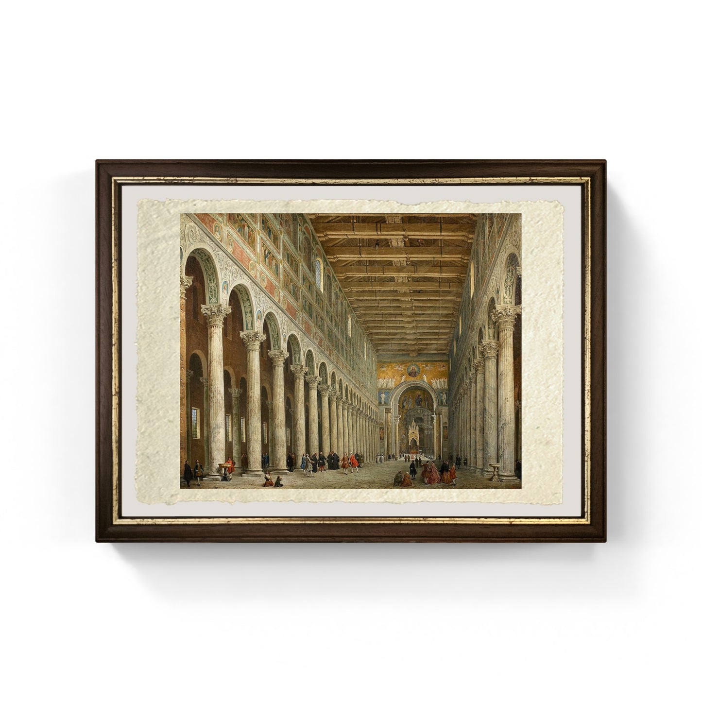 Interno della chiesa di San Paolo Fuori le Mura, Roma di Pannini