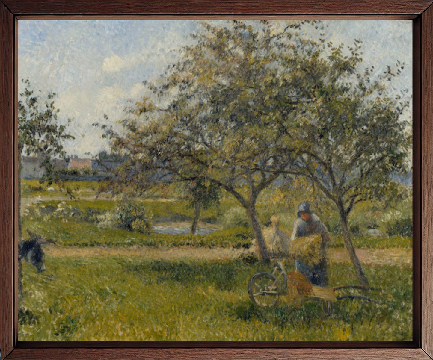 The Wheelbarrow, Orchard by Camille Pissarro