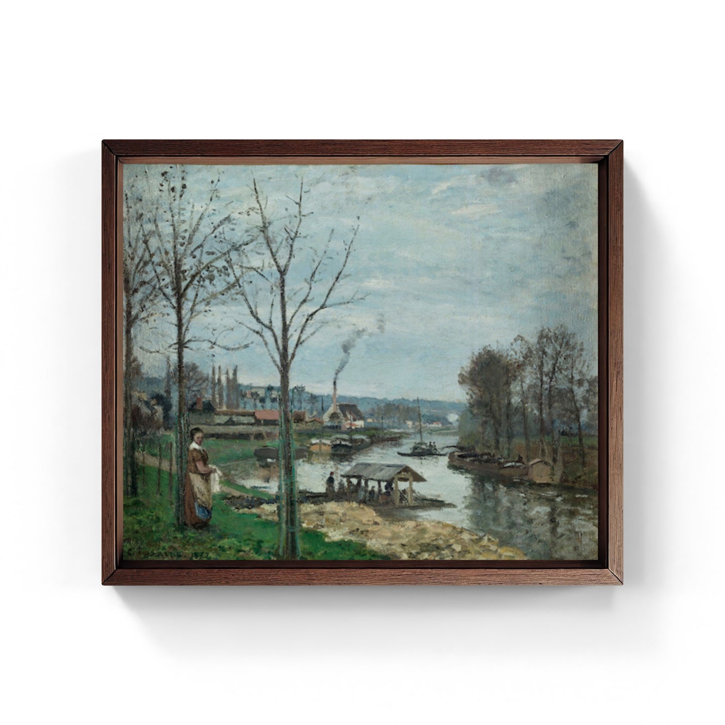 The Seine at Port-Marly, the Wash-House by Camille Pissarro
