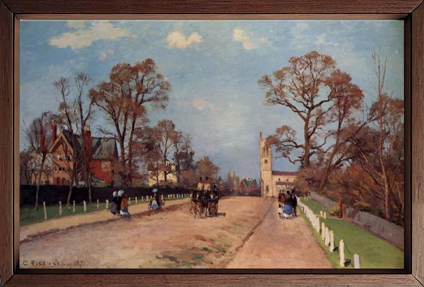 The Road to Sydenham by Camille Pissarro